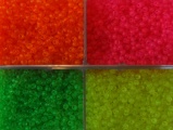 Korálek kulička díl třpytka nástraha průhledný | Oranžový,  Růžový , Žlutý, Zelený